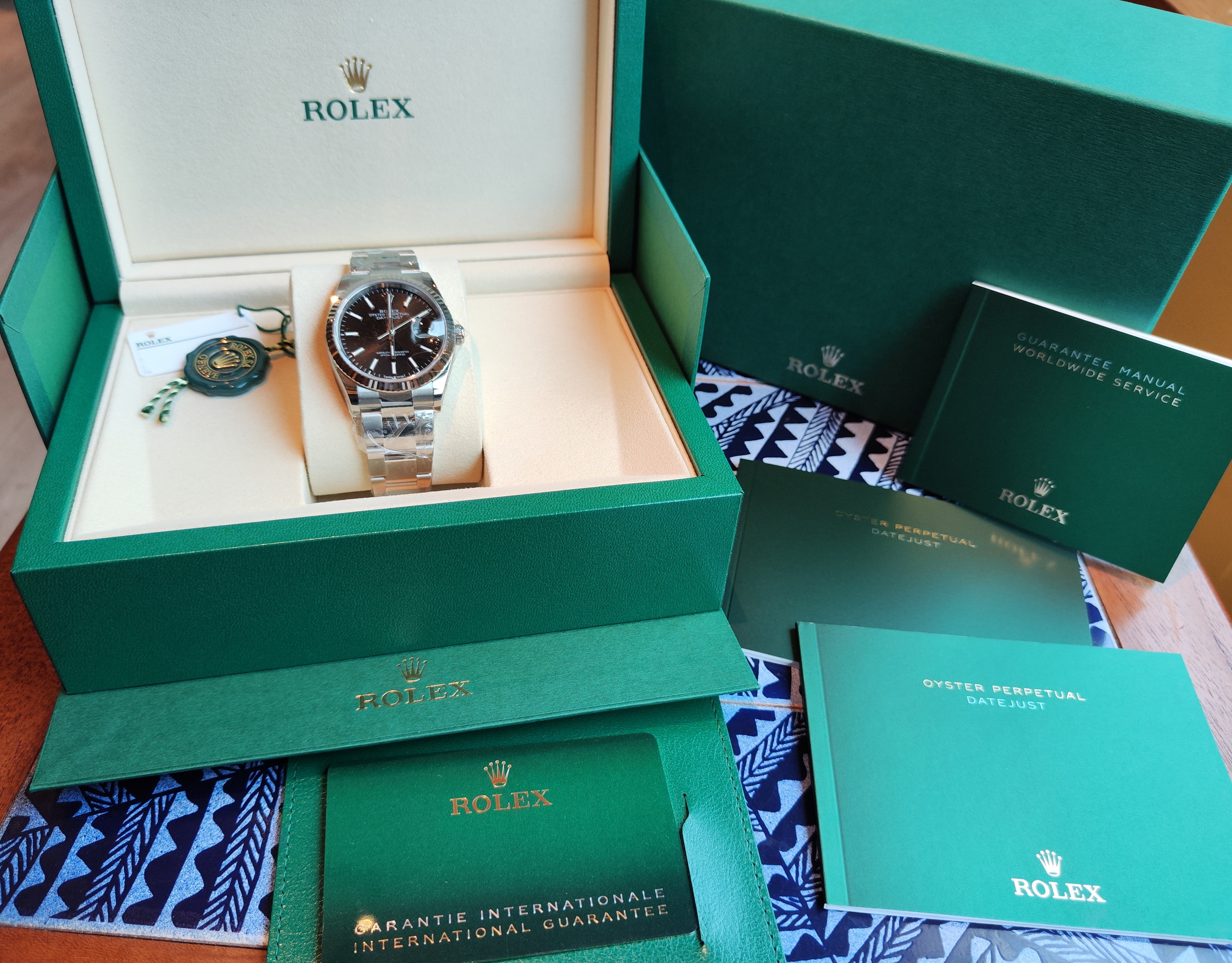 勞力士 全新 126234 黑色面盤 錶徑36mm 自動上鍊 DJ太陽圈 datejust ~原廠盒單 2026 6