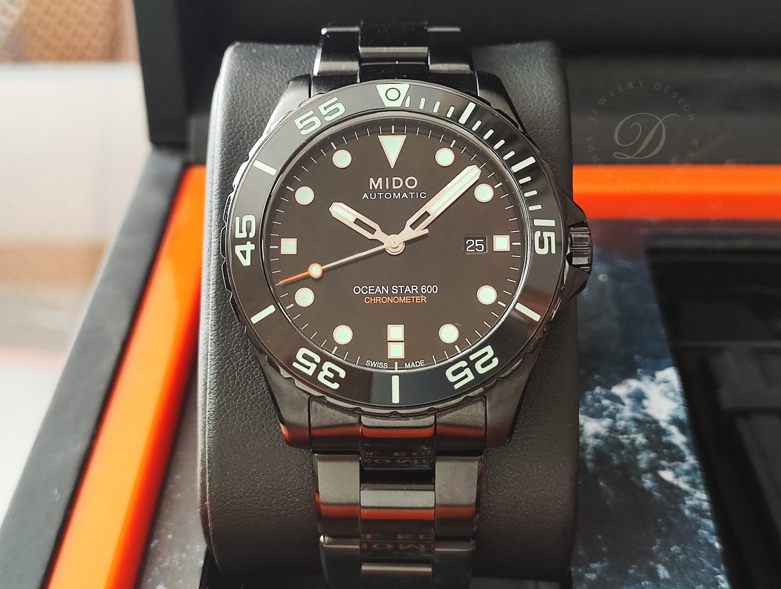 美度 MIDO 海洋之星 黑色錶殼 大錶徑43.5mm 自動上鍊 600米排氦 陶瓷圈~原廠盒單 2022AD