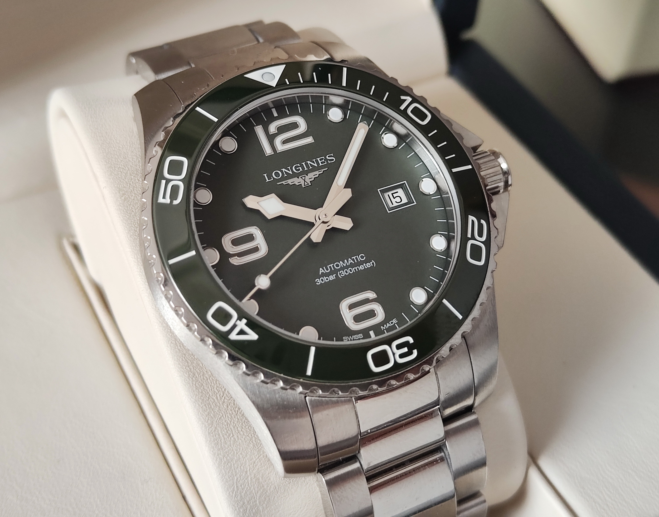 浪琴 深海征服者 大錶徑43mm 綠色陶瓷圈 自動上鍊 浪鬼 綠水鬼~原廠盒單 2023AD 3