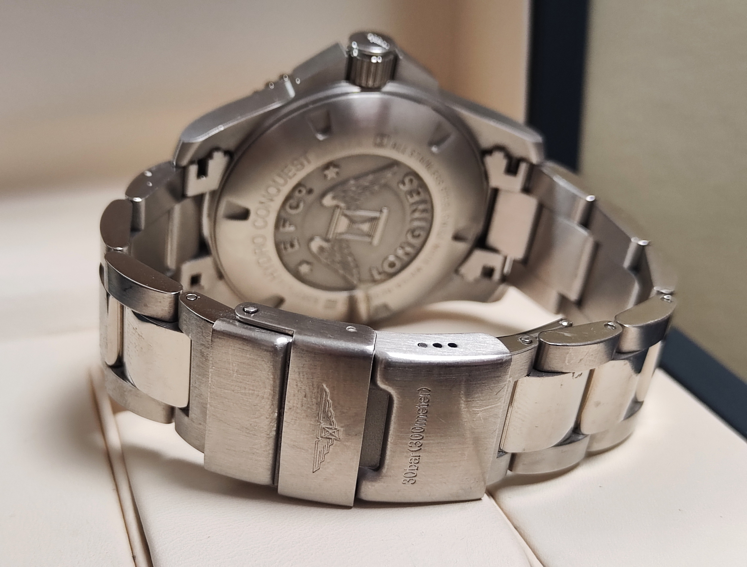 浪琴 深海征服者 大錶徑43mm 綠色陶瓷圈 自動上鍊 浪鬼 綠水鬼~原廠盒單 2023AD 6