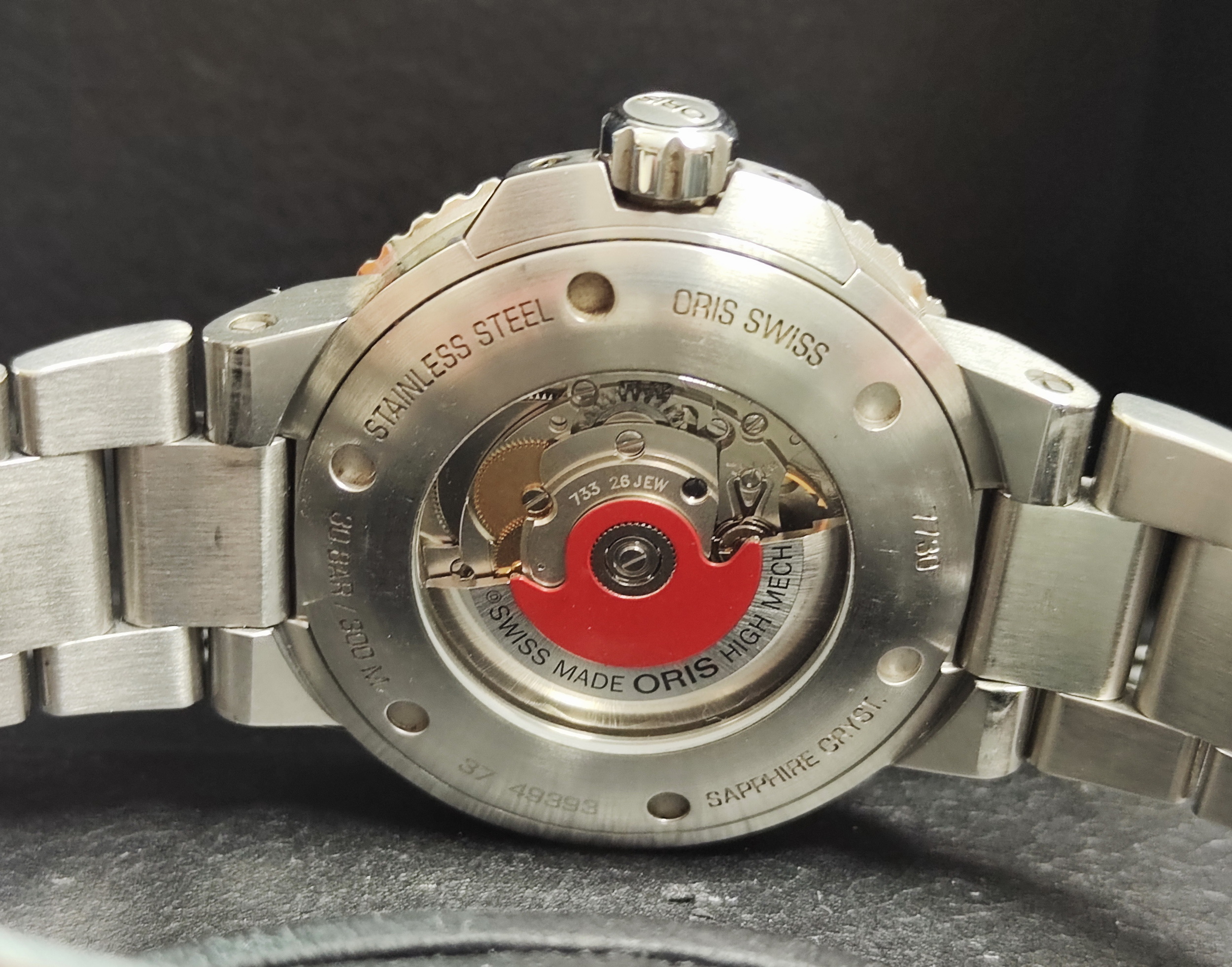 ORIS 歐力士 AQUIS 時間之海 藍色面盤 大錶徑43.5mm 黑色陶瓷圈 自動上鍊~原廠盒單 國內AD 5