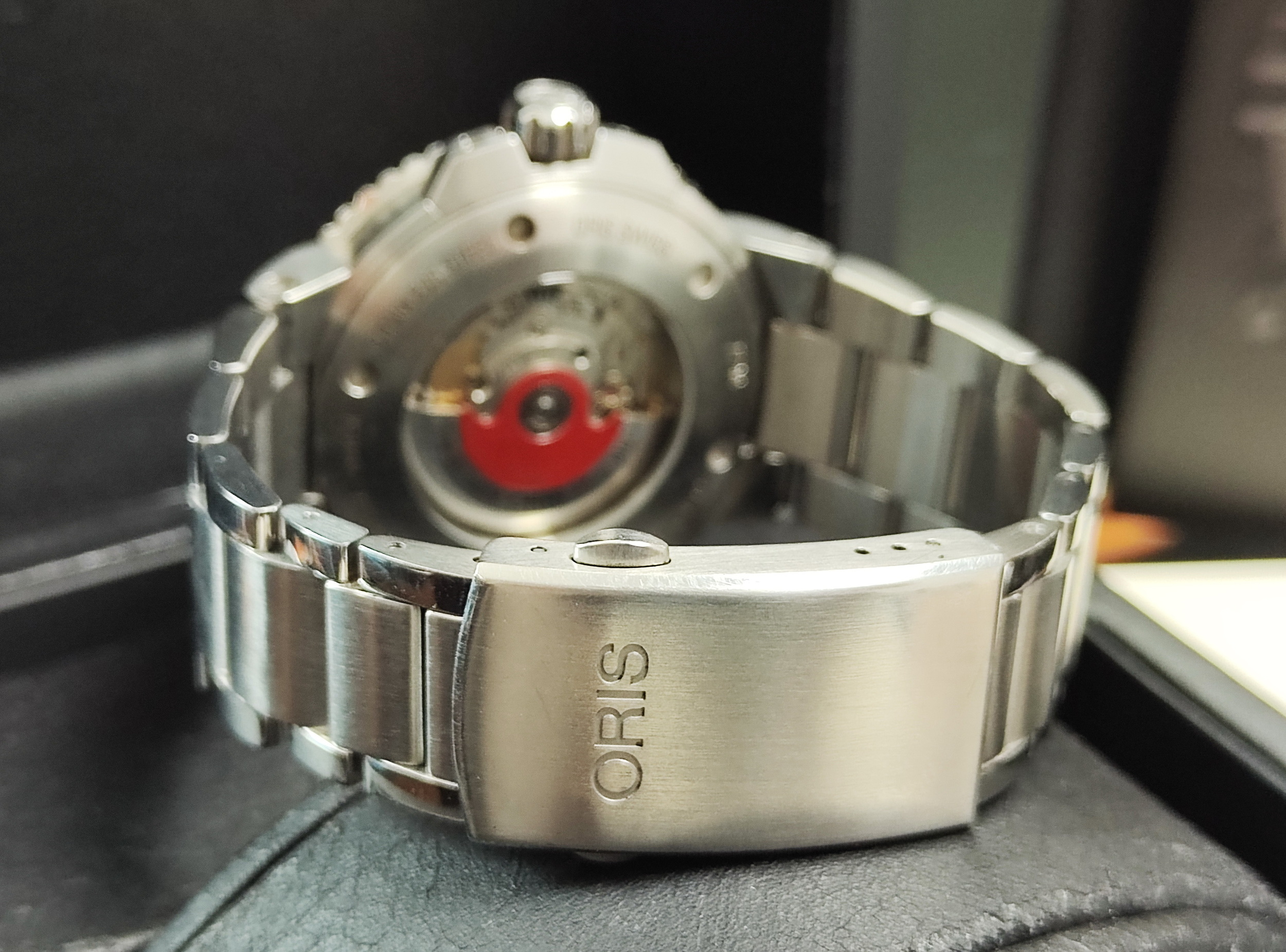 ORIS 歐力士 AQUIS 時間之海 藍色面盤 大錶徑43.5mm 黑色陶瓷圈 自動上鍊~原廠盒單 國內AD 8