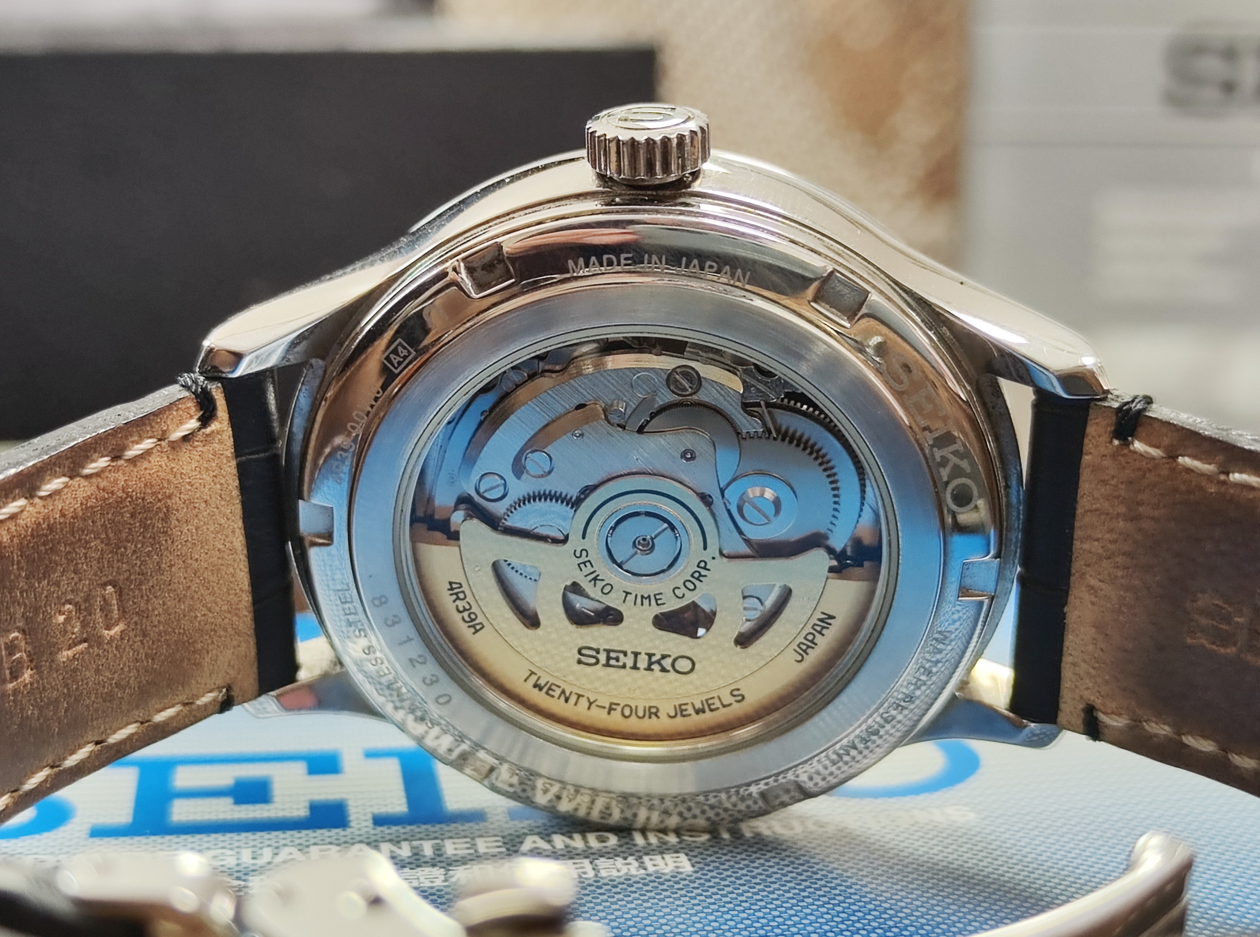 SEIKO 精工 PRESAGE 開心面盤 大錶徑42mm 自動上鍊 羅馬數字 24H顯示 4R39~原廠盒單 5